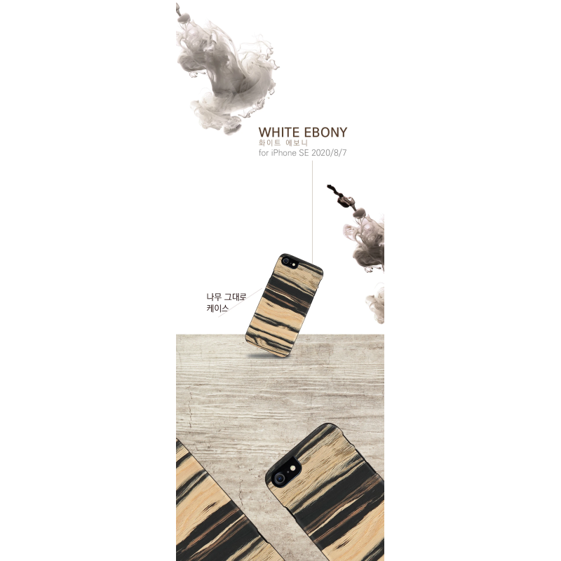 MAN&WOOD case for iPhone 7-8 white ebony black