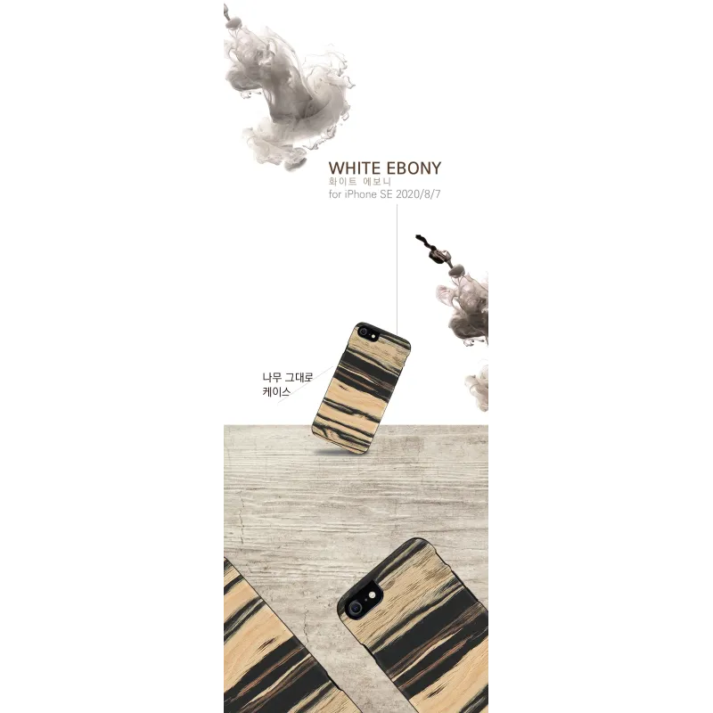 MAN&WOOD case for iPhone 7-8 white ebony black