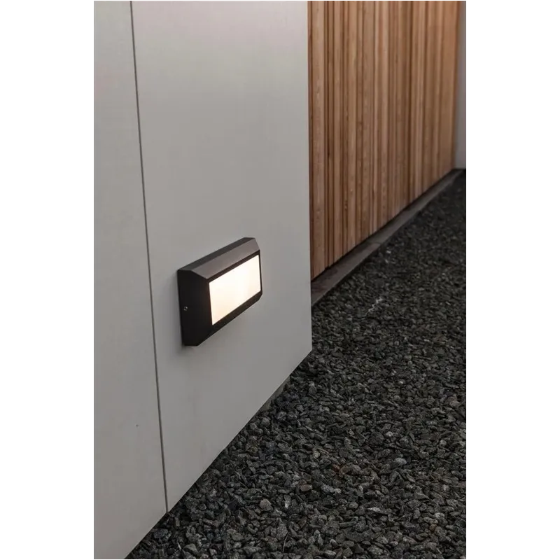 Sieninis lauko šviestuvas Lutec Helena, 10W, LED, IP54, antracito sp., 23 cm x 10.1 cm
