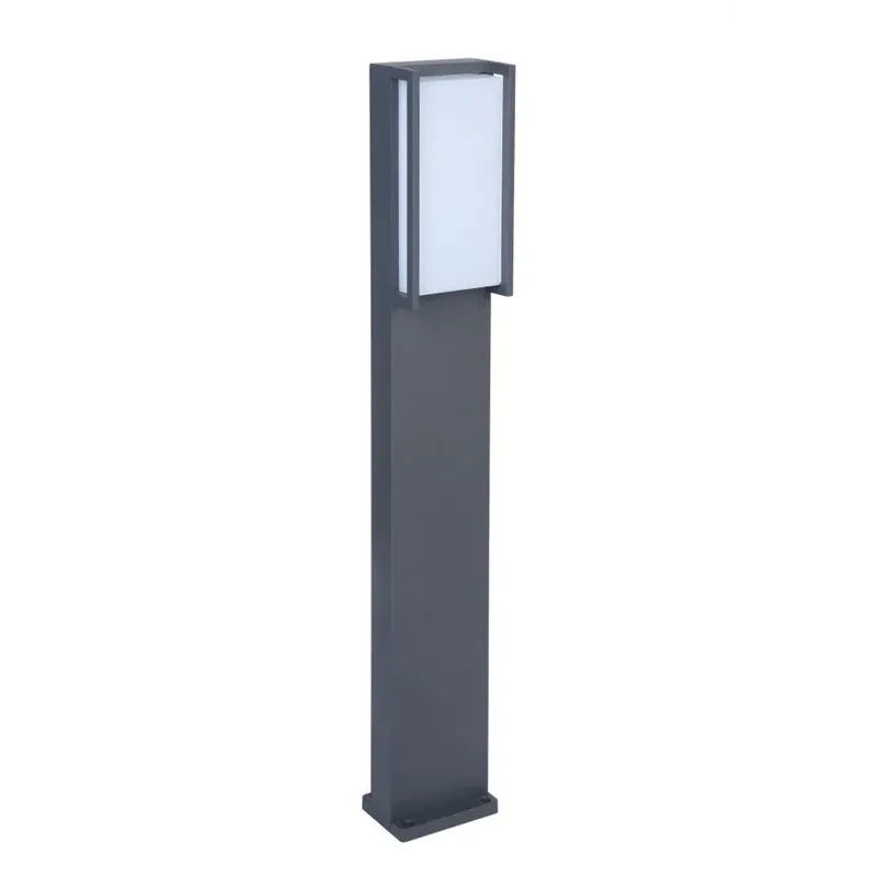 Brīvi stāvošs āra gaismeklis Lutec Qubo, 18W, LED, IP54, antracīta krās., 11 cm x 75 cm