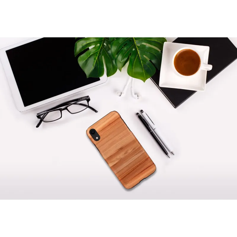 MAN&WOOD SmartPhone case iPhone XR cappuccino black