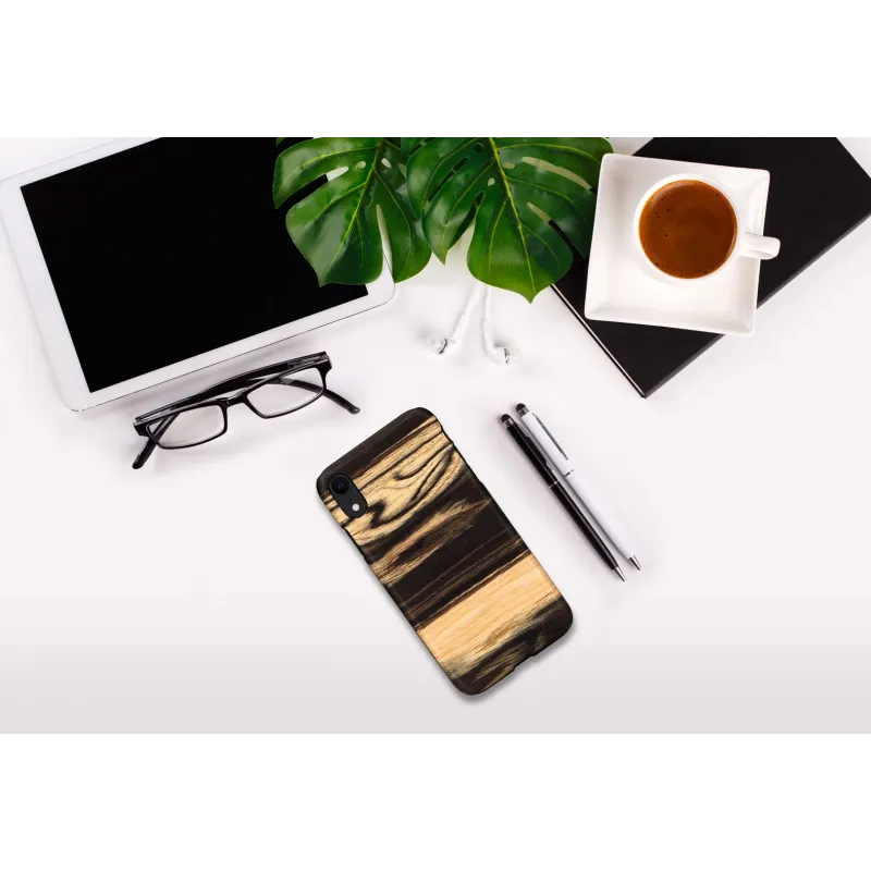 MAN&WOOD SmartPhone case iPhone XR white ebony black