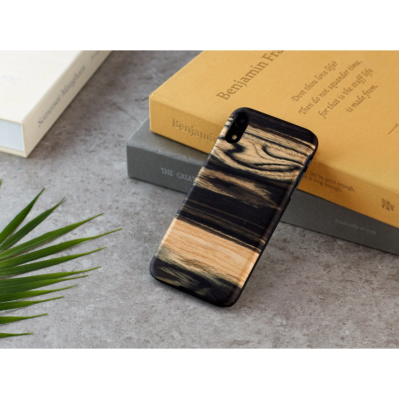 MAN&WOOD SmartPhone case iPhone XR white ebony black