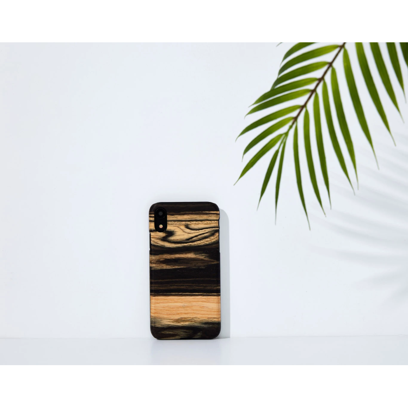 MAN&WOOD SmartPhone case iPhone XR white ebony black
