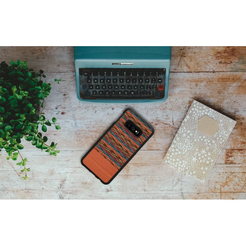 MAN&WOOD SmartPhone case Galaxy S10e browny check black