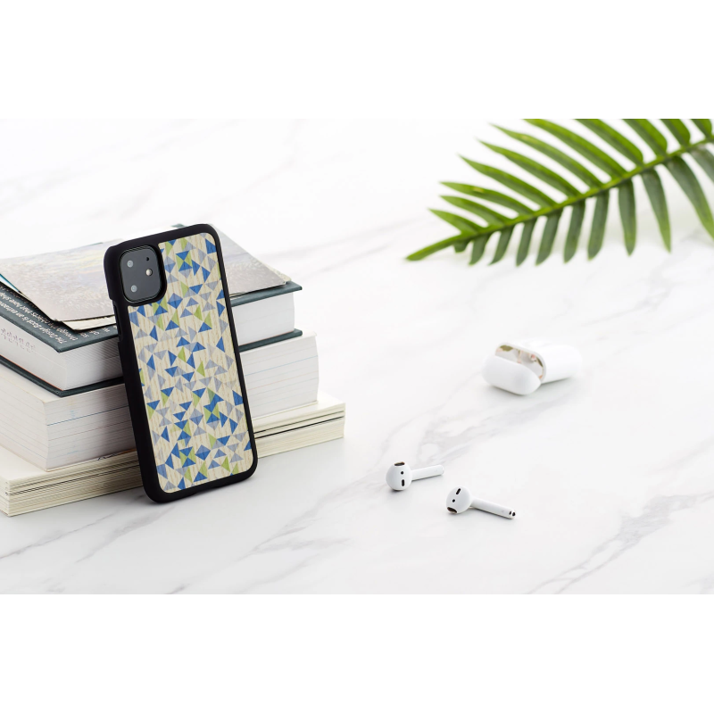 MAN&WOOD SmartPhone case iPhone 11 blue triangle black