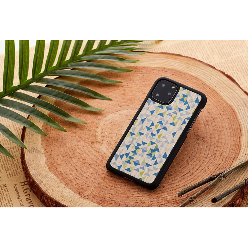 MAN&WOOD SmartPhone case iPhone 11 Pro Max blue triangle black
