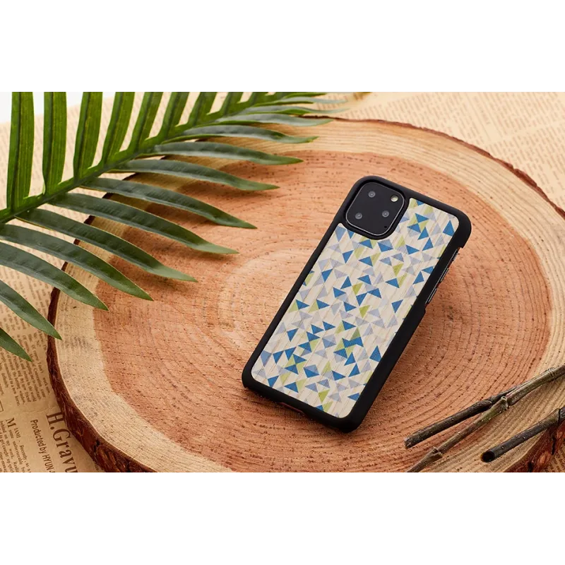 MAN&WOOD SmartPhone case iPhone 11 Pro Max blue triangle black
