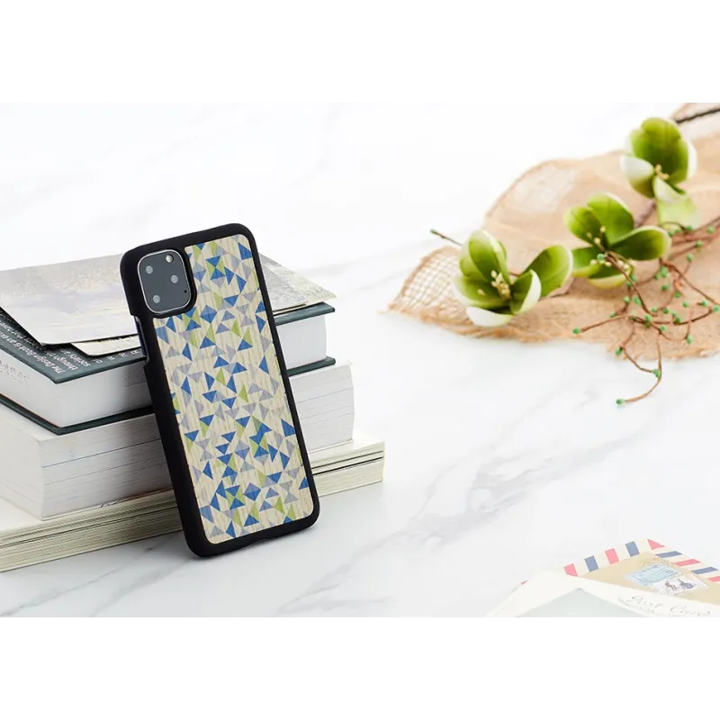 MAN&WOOD SmartPhone case iPhone 11 Pro Max blue triangle black