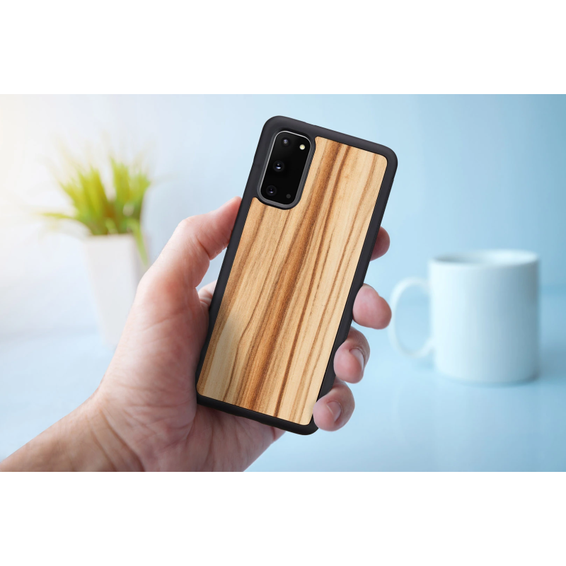 MAN&WOOD case for Galaxy S20 cappuccino black