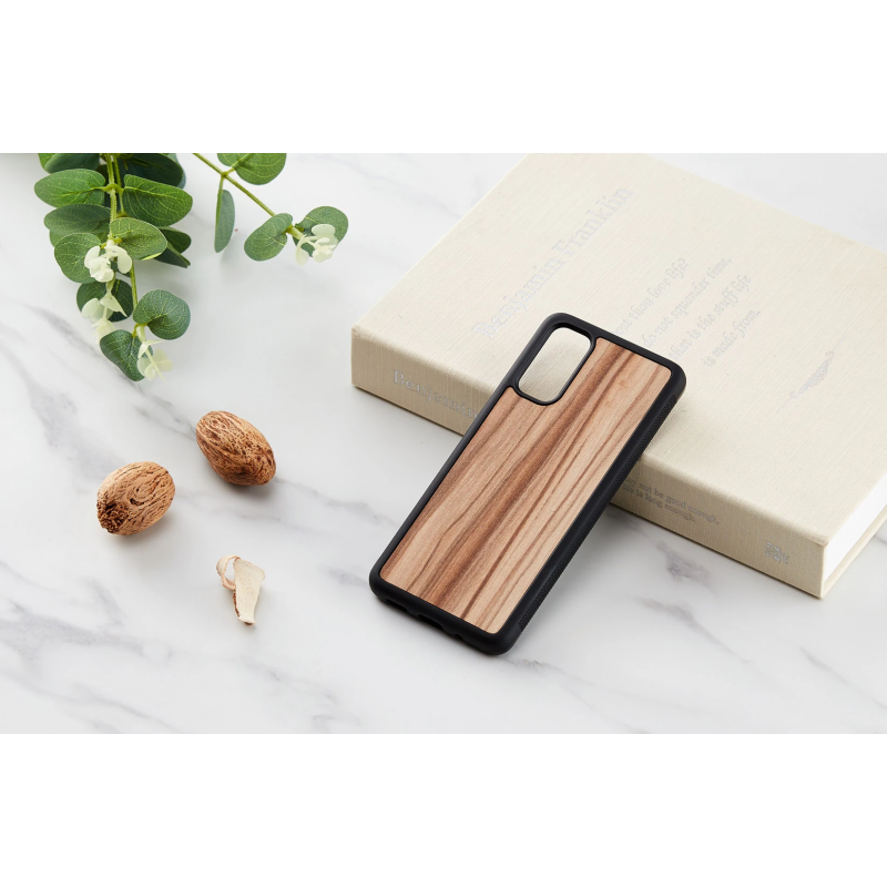MAN&WOOD case for Galaxy S20 cappuccino black