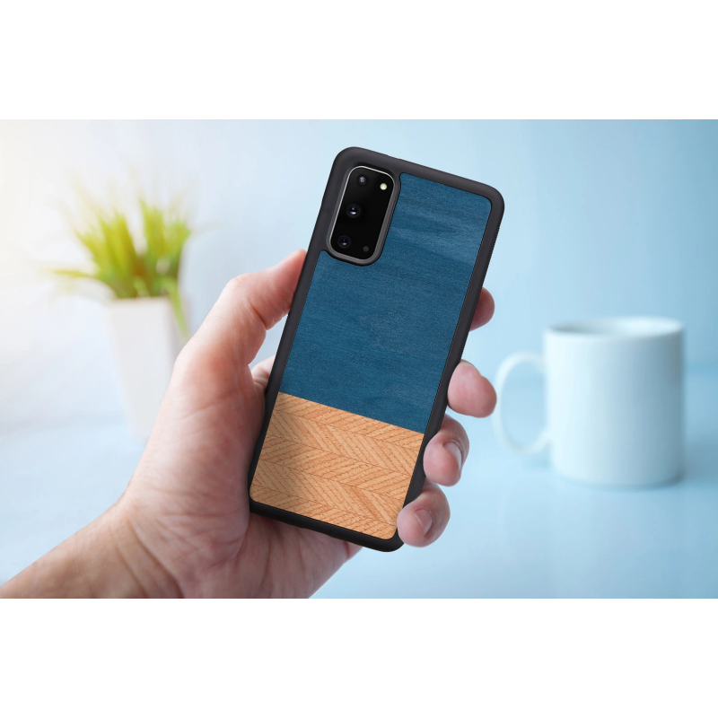 MAN&WOOD case for Galaxy S20 denim black