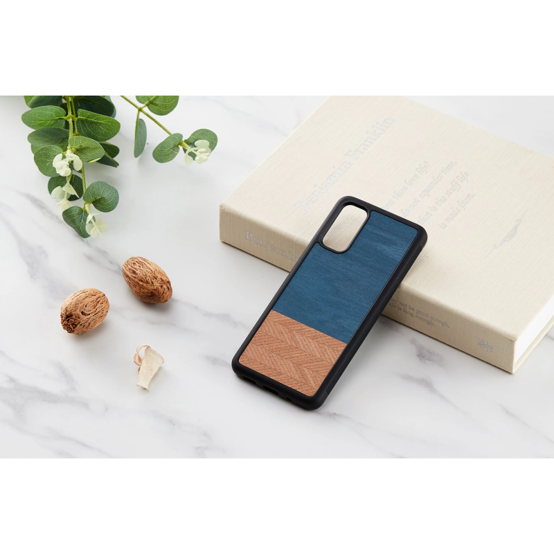 MAN&WOOD case for Galaxy S20 denim black