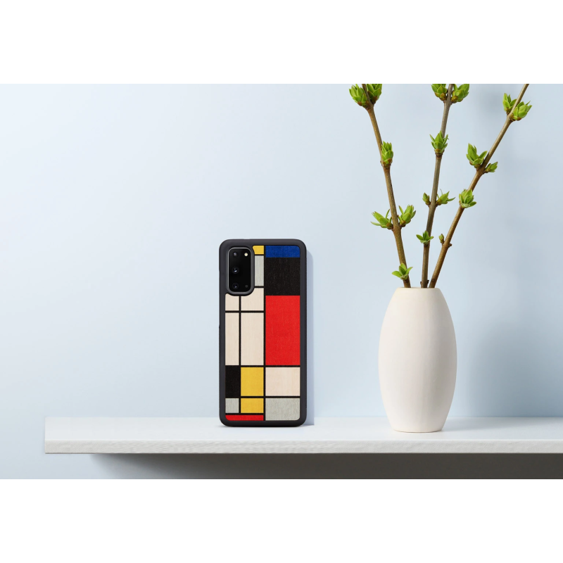 MAN&WOOD case for Galaxy S20 mondrian wood black