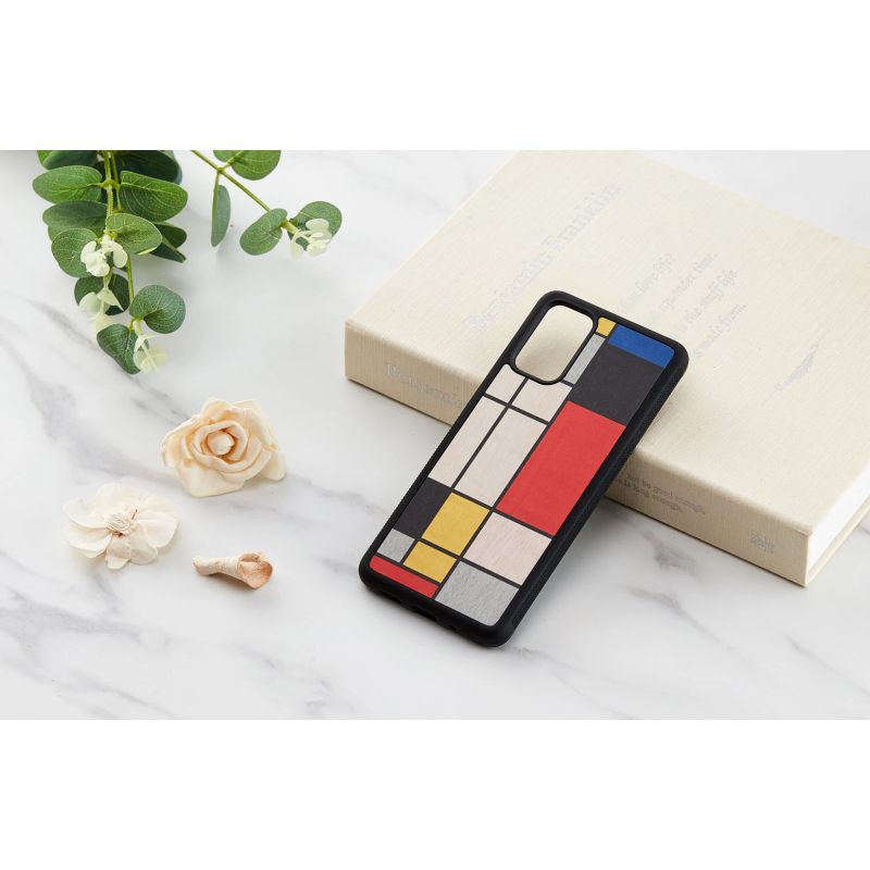 MAN&WOOD case for Galaxy S20+ mondrian wood black