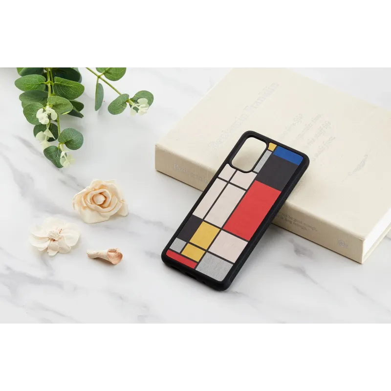 MAN&WOOD case for Galaxy S20+ mondrian wood black