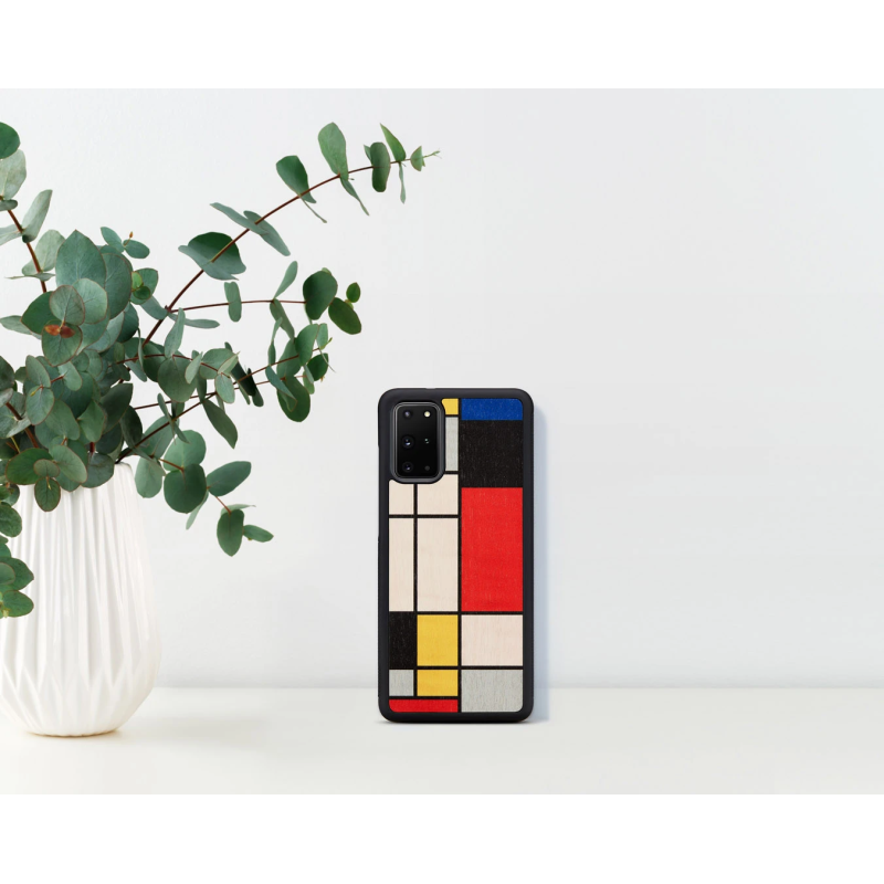 MAN&WOOD case for Galaxy S20+ mondrian wood black