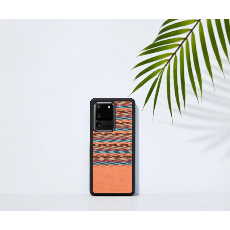 MAN&WOOD case for Galaxy S20 Ultra browny check black