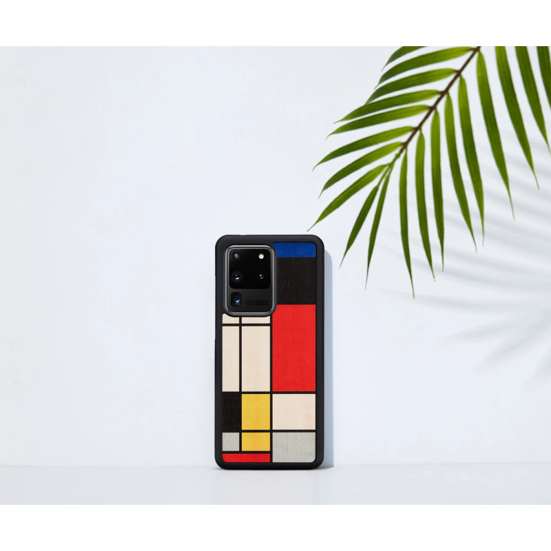 MAN&WOOD case for Galaxy S20 Ultra mondrian wood black