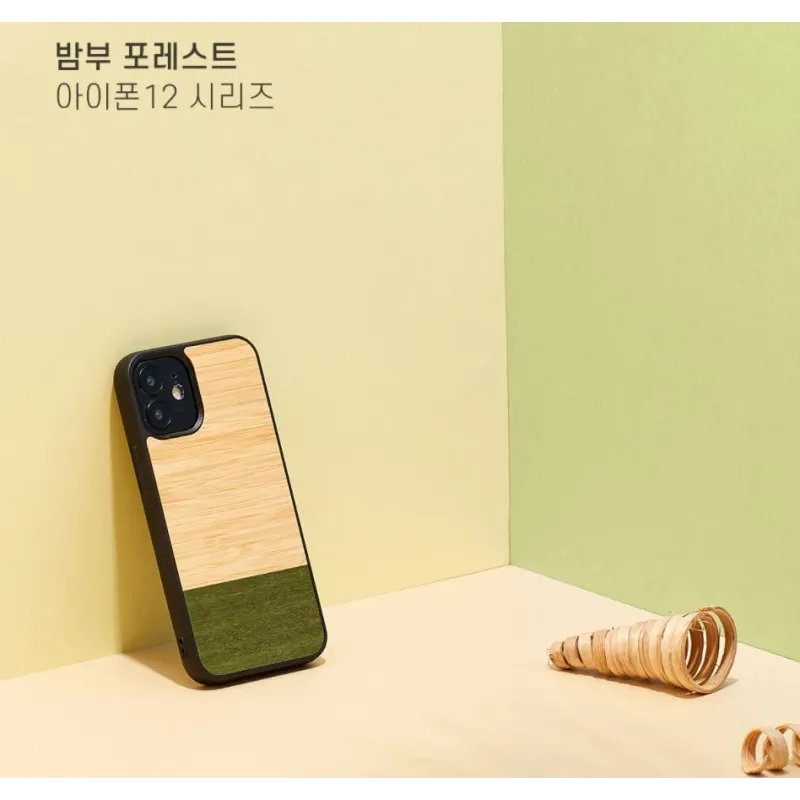 MAN&WOOD case for iPhone 12 mini bamboo forest black