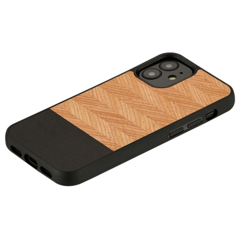 MAN&WOOD case for iPhone 12 mini herringbone nero black