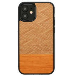MAN&WOOD case for iPhone 12 mini herringbone arancia black