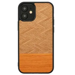 MAN&WOOD case for iPhone 12 mini herringbone arancia black