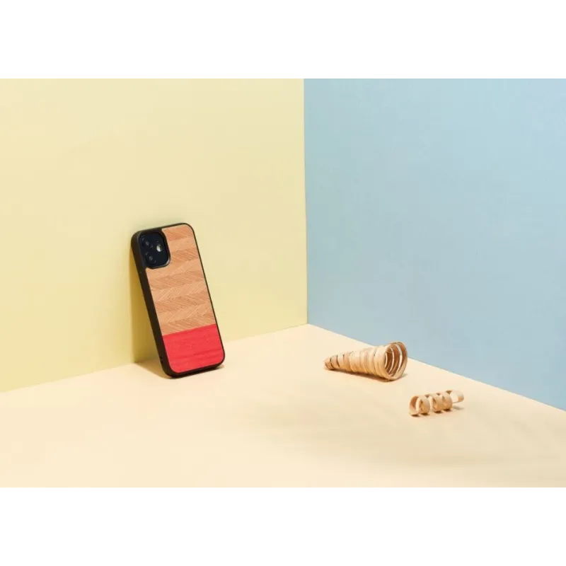 MAN&WOOD case for iPhone 12 mini herringbone azalea black