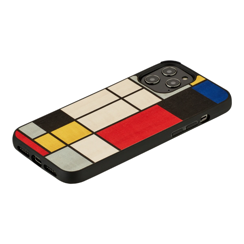 MAN&WOOD case for iPhone 12-12 Pro mondrian wood black