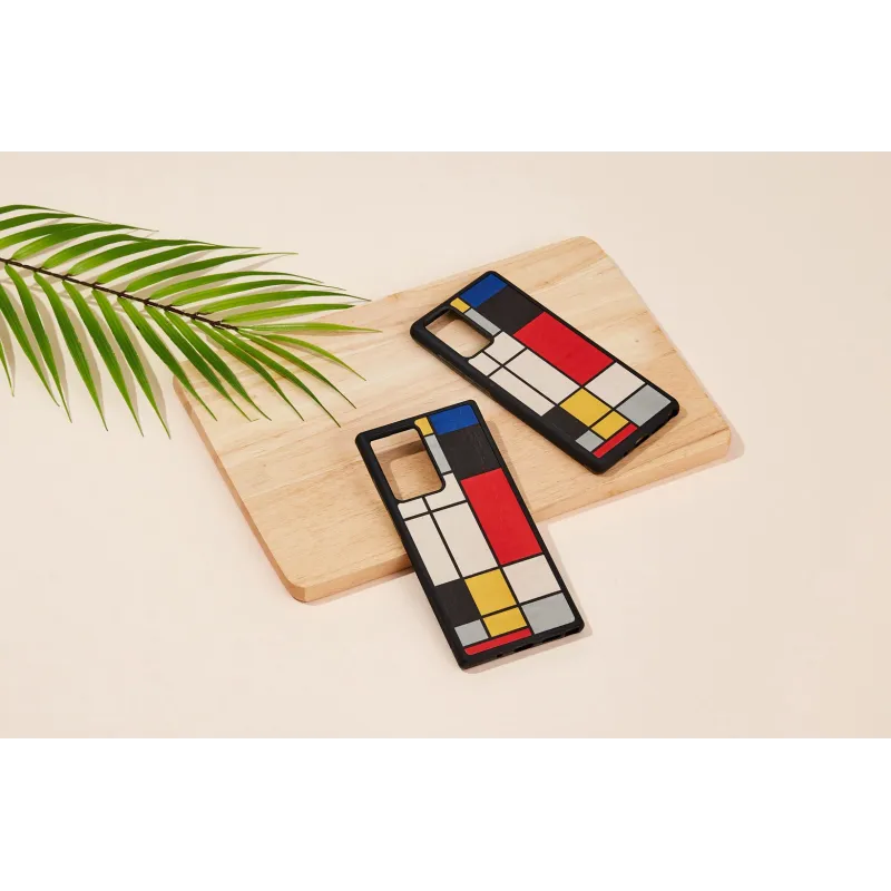 MAN&WOOD case for Galaxy Note 20 mondrian wood black