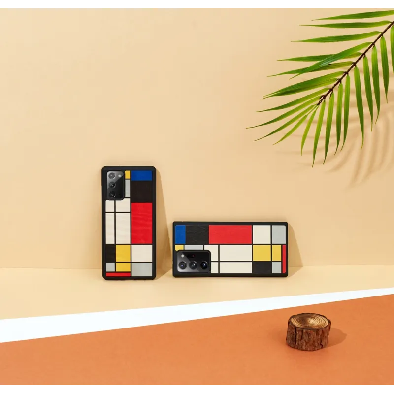 MAN&WOOD case for Galaxy Note 20 mondrian wood black