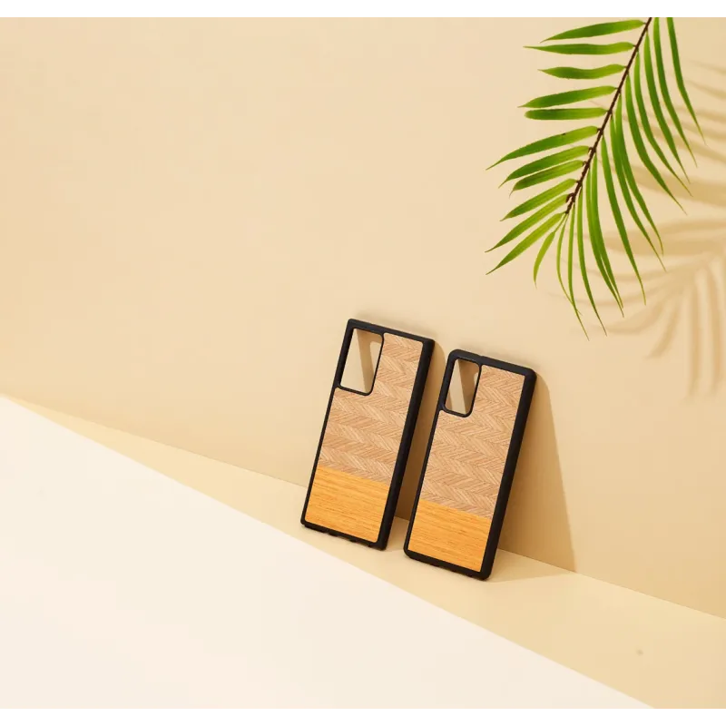 MAN&WOOD case for Galaxy Note 20 Ultra herringbone arancia black