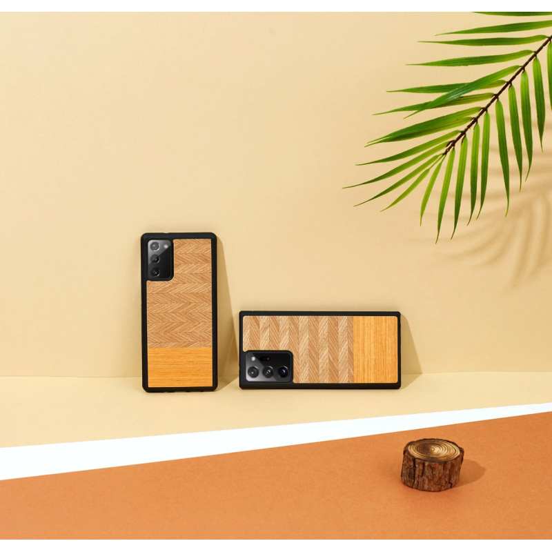 MAN&WOOD case for Galaxy Note 20 Ultra herringbone arancia black