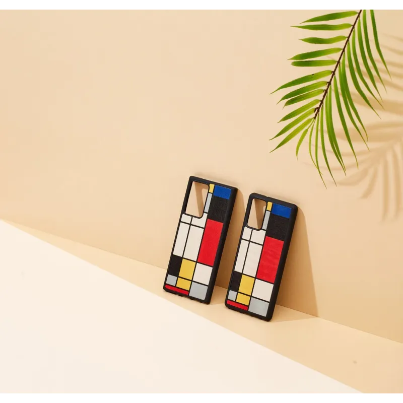 MAN&WOOD case for Galaxy Note 20 Ultra mondrian wood black