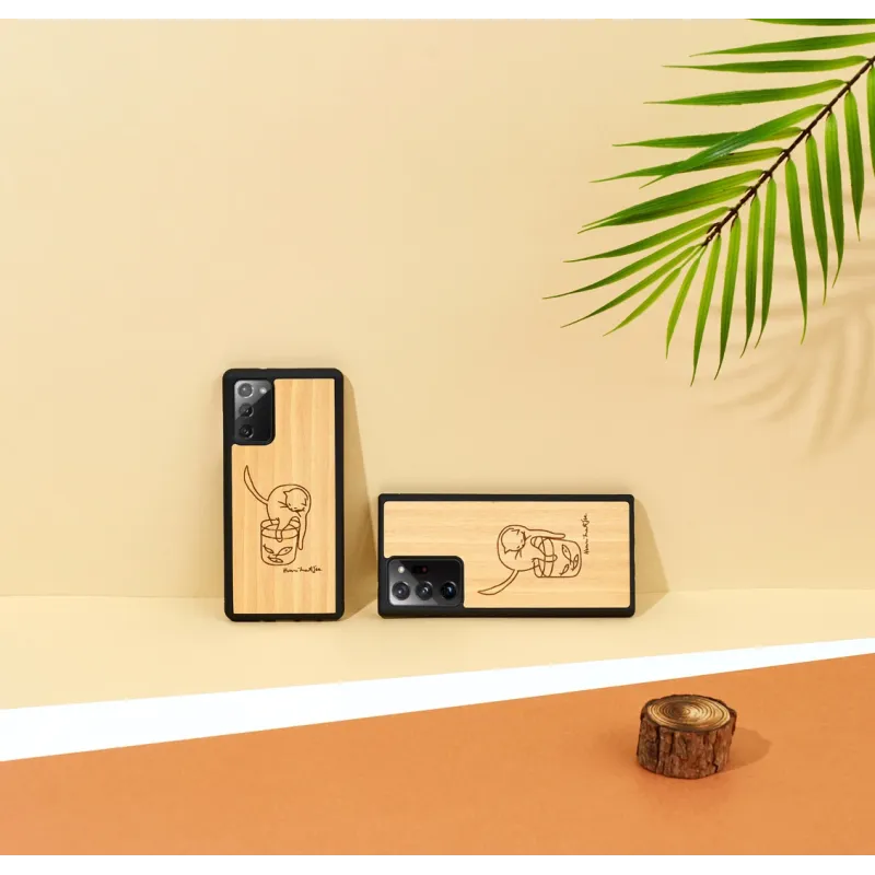 MAN&WOOD case for Galaxy Note 20 Ultra cat with fish