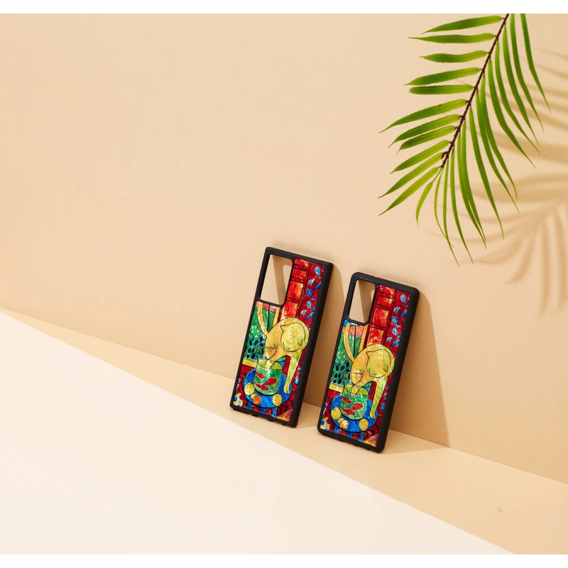 iKins case for Samsung Galaxy Note 20 cat with red fish