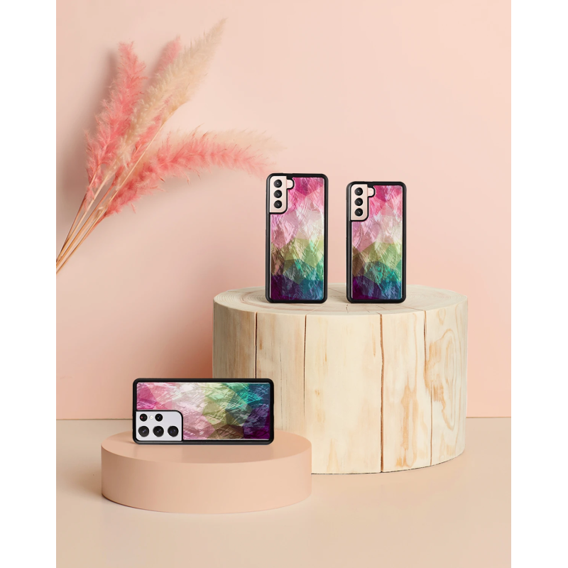 iKins case for Samsung Galaxy S21+ water flower black