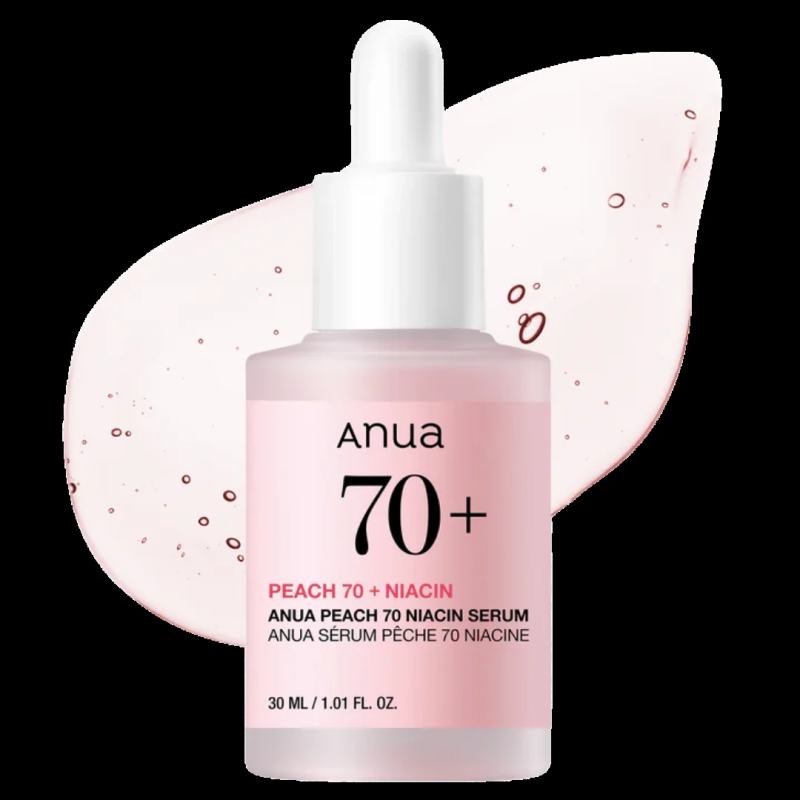 ANUA Peach 70% serums sejas ādai ar persiku ekstraktu un niacinamīdu 30ml