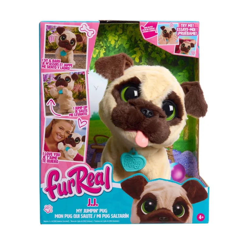 FURREAL JJ My Jumping Pug Interaktīvā rotaļlieta