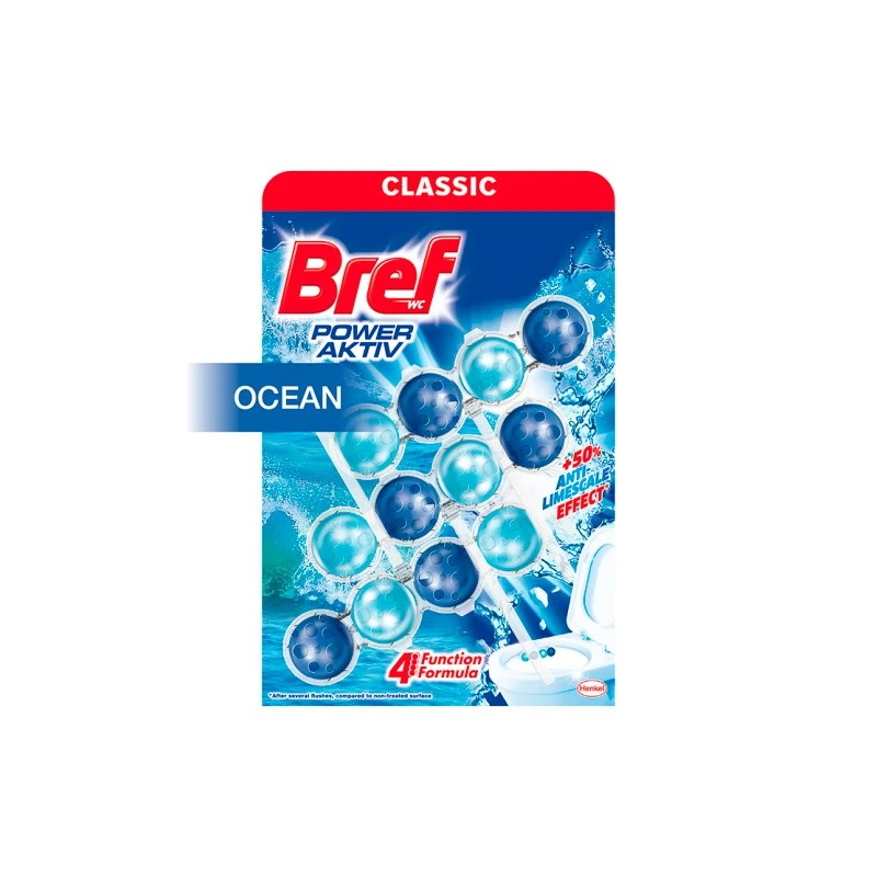 BREF Power Aktiv Ocean tualetes bloks 3x50g