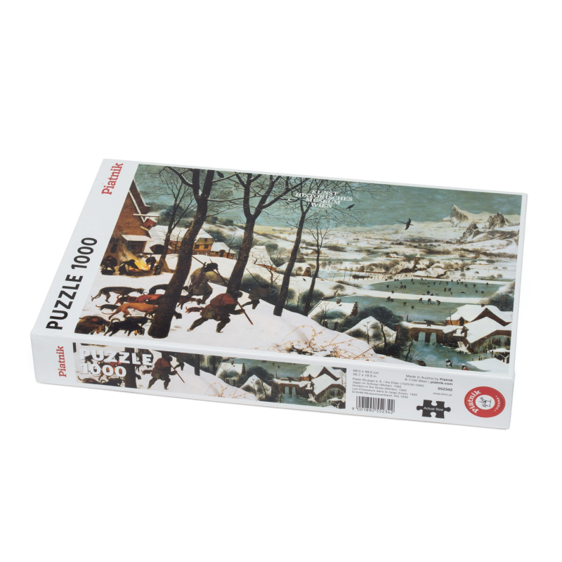 Puzle Breugels, Mednieks sniegā, 1000 gab.
