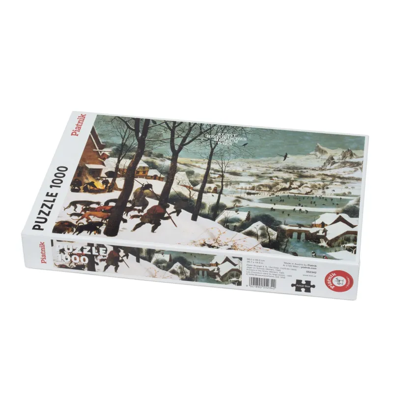 Puzle Breugels, Mednieks sniegā, 1000 gab.