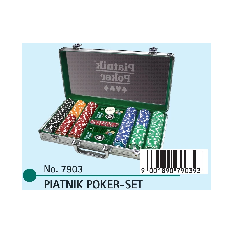 PIATNIK Pokera Komplekts ar 300 čipiem