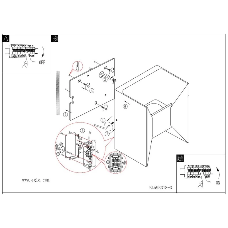 Gaismeklis 93319 2x2,5w led ip44 melns