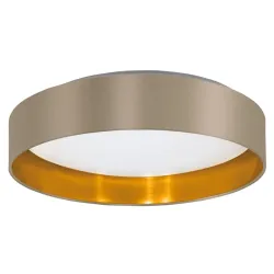 Plafond led maserlo 38cm 99541 taup-gold