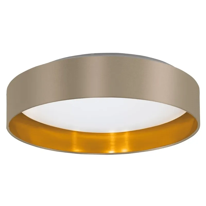 Plafond led maserlo 38cm 99541 taup-gold
