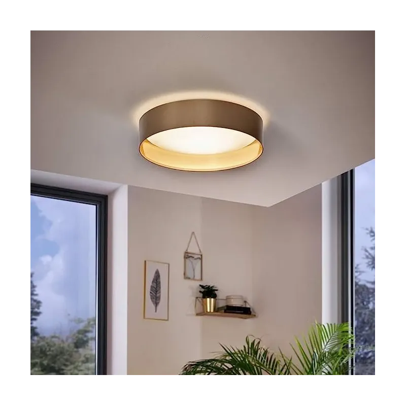 Plafond led maserlo 38cm 99541 taup-gold