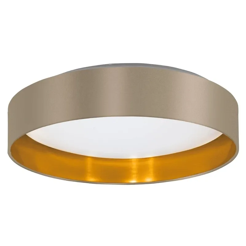 Plafond led maserlo 38cm 99541 taup-gold