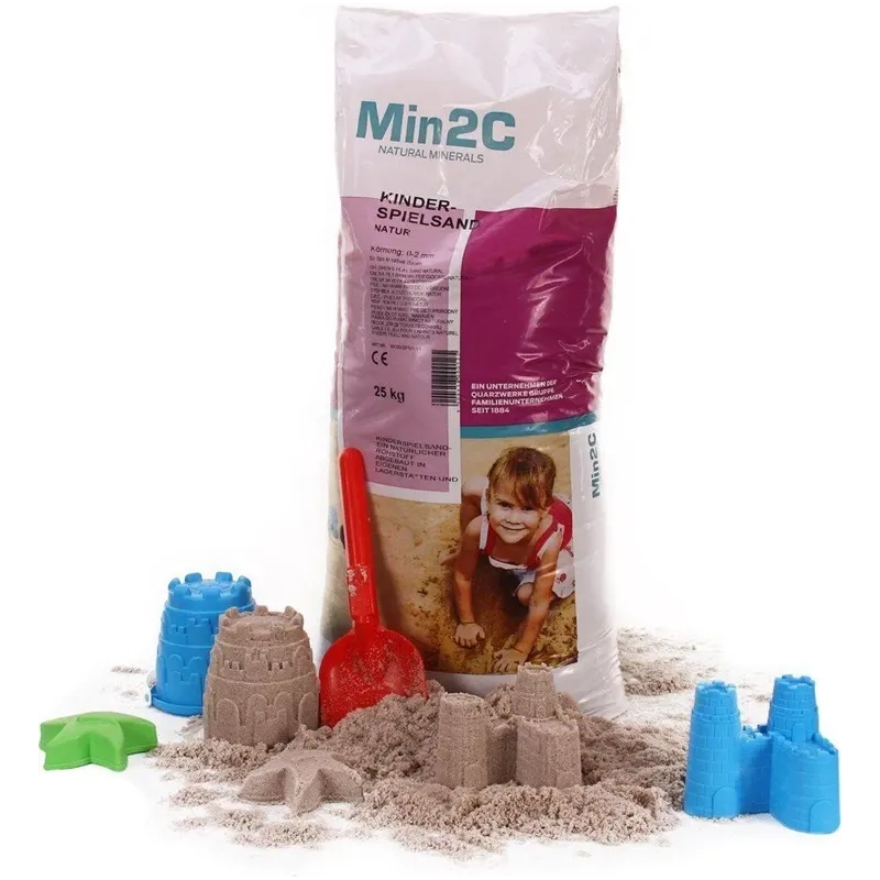Smėlis smėlio dėžėms Min2C Children's Play Sand, 50 x 30 cm, ruda sp., 25 kg
