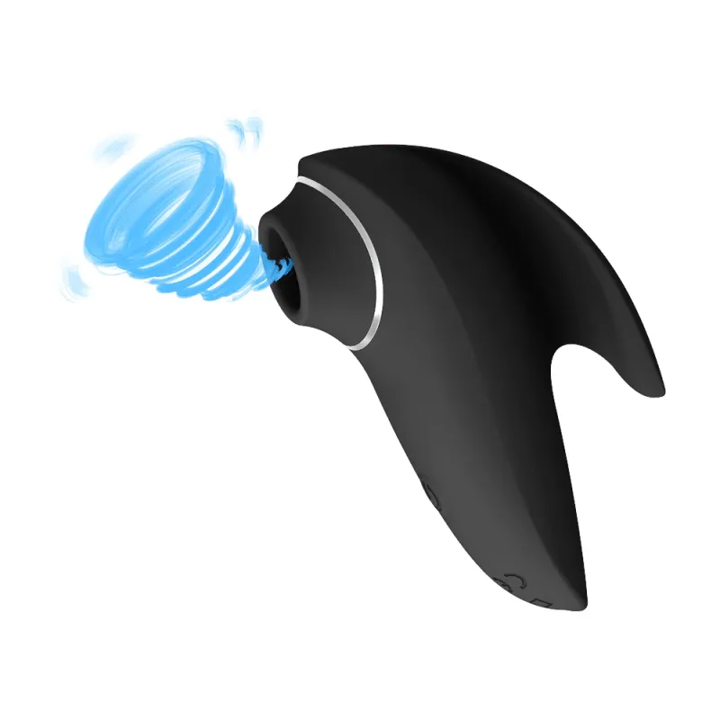 Erolab Dolphin Vacuum Clitoral Massager Black ,VVS01b,